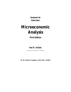 Microeconomic Analysis: Answers to Exercises, 3rd Ed.
