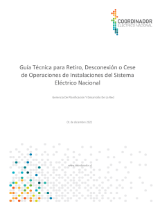Gu&iacute;a T&eacute;cnica: Retiro de Instalaciones del Sistema El&eacute;ctrico