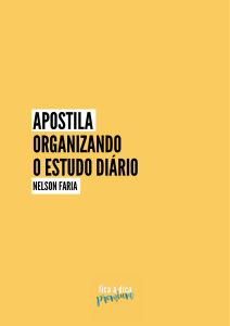 Apostila: Organizando o Estudo Di&aacute;rio de M&uacute;sica