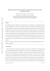 Cryptocurrency Portfolio Optimization via Price Correlation Networks