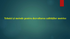 Tehnici de dezvoltare a calităților motrice &icirc;n antrenamentul sportiv