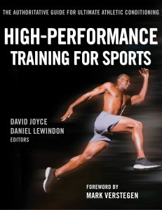High-Performance Training for Sports: A Comprehensive Guide