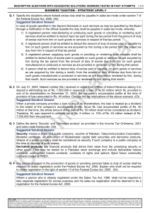 Business Taxation Exam Questions & Solutions