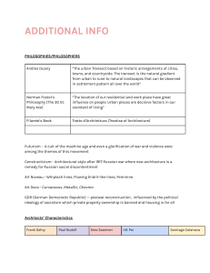 Architecture Philosophies & Architects Info Sheet