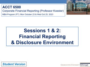 Corporate Financial Reporting & Disclosure Presentation