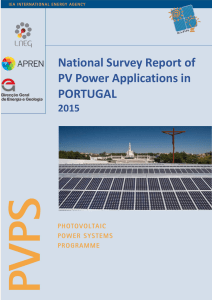 National Survey Report: PV Power Applications in Portugal 2015