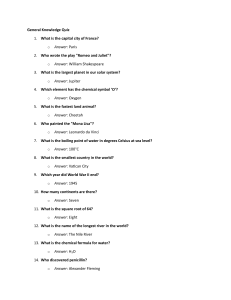 General Knowledge Quiz: Test Your Knowledge!