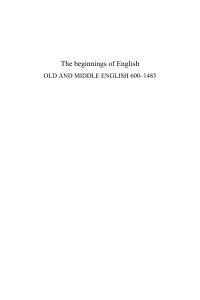 Old and Middle English: Origins of the English Language