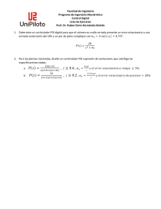 Ejercicios de Control Digital: Dise&ntilde;o de Controlador PID
