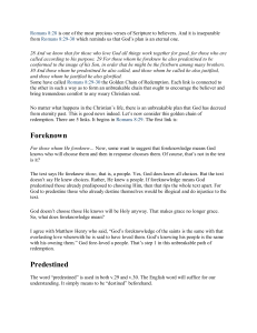 Romans 8:28-30: The Golden Chain of Redemption Explained