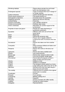 Vocabulary List: Environment, History, Medicine & More