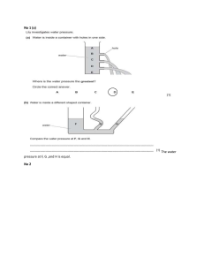 Water Pressure Worksheet: Physics Concepts