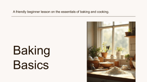 Baking & Cooking Essentials: A Beginner's Guide