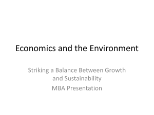 Economics & Environment: Balancing Growth & Sustainability