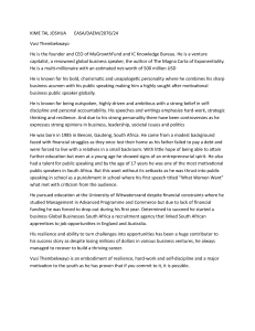 Vusi Thembekwayo Biography: Entrepreneur, Speaker, Author