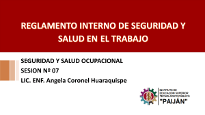 Seguridad y Salud Ocupacional: Reglamento Interno (RISST)