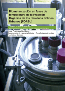 Biometanizaci&oacute;n de FORSU: Optimizaci&oacute;n de Fases de Temperatura