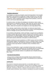 Propuesta Proyecto Tratamiento Lumbalgia: Pomada Natural