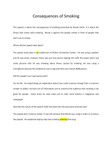 Smoking Speech Analysis: Consequences & Persuasion