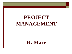 Project Management: Principles & Concepts