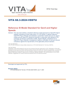 VITA 68.3: OpenVPX Signal Integrity Reference Model Standard