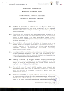 Regulación del Servicio de Alumbrado Público - ARCONEL