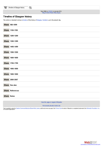 Glasgow History Timeline: From 500 AD to 2007