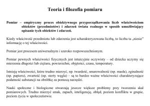 Teoria i filozofia pomiaru: Notatki z wykładu