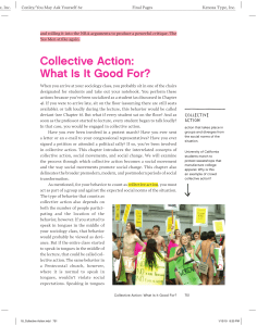 Collective Action: Sociology Textbook Excerpt