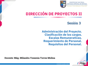 Gesti&oacute;n de Proyectos: Clasificaci&oacute;n de Puestos y Escalas Salariales