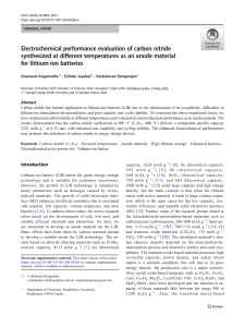 Carbon Nitride Anode for Lithium-Ion Batteries