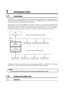 PROFINET I/O Robot Controller Setup: Technical Manual