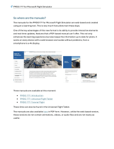 PMDG 777 Flight Simulator Manuals: Web-Based Guide
