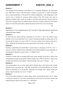 Engineering Assessment: Energy & Thermodynamics Problems