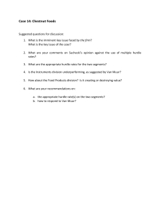 Chestnut Foods Case Study: Hurdle Rates & Performance
