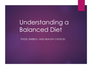 Balanced Diet: Food, Energy, & Healthy Choices