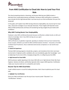 AWS Certification to Cloud Job: Your Guide