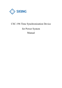 CSC-196 Time Synchronization Device Manual