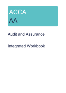 ACCA AA Audit & Assurance Integrated Workbook