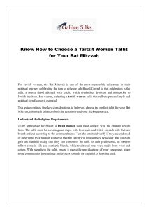 Choosing a Tzitzit Women Tallit for Bat Mitzvah