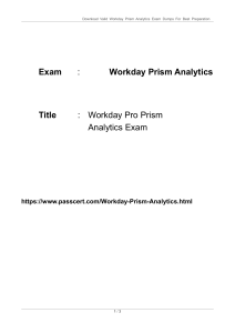 Workday Prism Analytics Exam Dumps for Certification Prep