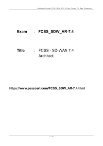 Fortinet FCSS_SDW_AR-7.4 Exam Dumps