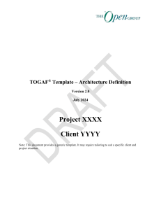 TOGAF Architecture Definition Template