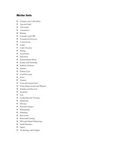 Niche Ideas List: Business & Marketing Opportunities