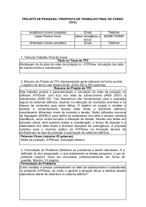 Proposta de Projeto ATPDraw Modelagem de Rel&eacute;s de Prote&ccedil;&atilde;o