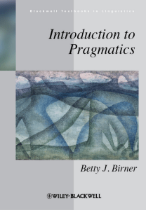 Introduction to Pragmatics: Linguistics Textbook for University Students