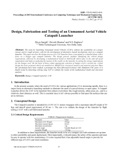 UAV Catapult Launcher Design, Fabrication & Testing