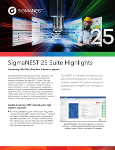 SigmaNEST 25 Suite Highlights: CAD/CAM Software
