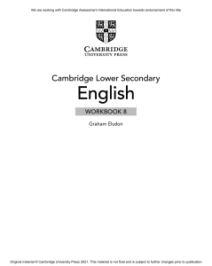 Cambridge Lower Secondary English Workbook 8