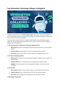 Top IT Colleges in Bangalore: A Guide for Tech Enthusiasts